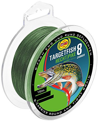 WFT TF8 Hecht Green 150m - Hechtschnur, Durchmesser/Tragkraft:0.20mm / 18kg Tragkraft