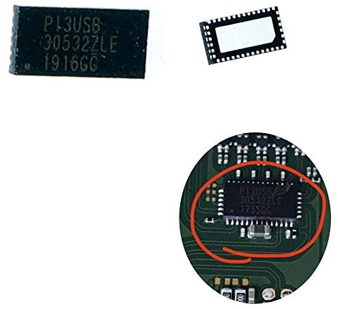 Ricambio PI3USB 30532ZLE USB-C Pericom Audio Video Control IC chip per Nintendo Switch Scheda madre