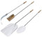 GIEMME 430-4-3338-085-imb Juego de 4 palas para pizza para hornos profundos 70/80 cm (para pizzas de 33 cm Ø), acero inoxidable