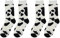 SOIMISS 2 Paar Baumwolle Kuhsocken Neuheit Mädchen Drucken Lange Crew Socken für Frauen Geburtstagsgeschenk Babyparty Tägliche Dressup Versorgung (Weißer Balck)