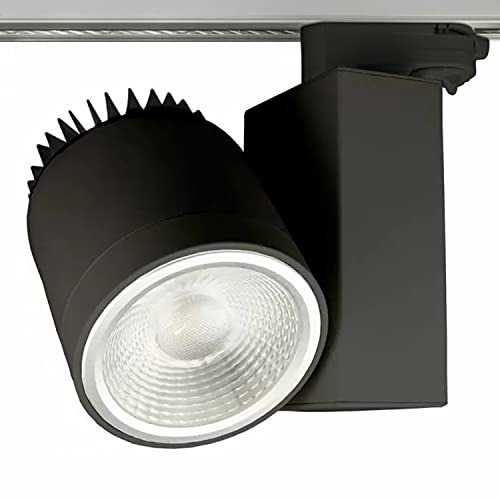 ISOLED 3-Phasen-Strahler, 30W, warmweiß, 3000K, A++, CRI:90, 2700lm, schwarz, dimmbar
