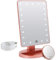 FASCINATE Miroir de maquillage avec lumière LED grossissante 1X/10X, miroir cosmétique éclairé de table, rotation 180 °, luminosité réglable, miroir de coiffeuse portable