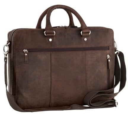 Leonhard Heyden Salisbury Briefcase 2 Compartments Brown