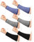 3 Paar Armschoner für dünne Haut und Prellungen, schnittfeste Unterarmmanschetten, Stufe 5, Armschutz gegen Verbrennungen, Schwarz, Königsblau, Grau, 7.9 Inch