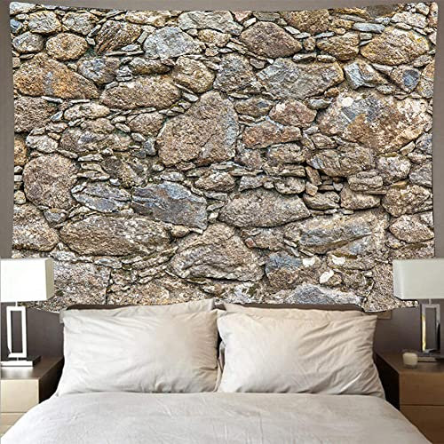 Lsimeru Marmor Wandteppich Steinoptik Wandbehang Wandtuch Steinwand Steinmauer Vintage Aesthetic Kunst Art Indisch Wandtücher Wanddeko Tapestry Wall Hanging,200x150
