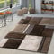 TT Home Wohnzimmer Teppich Kurzflor Abstrakt Geometrisch Design Used Look Modern, Farbe:Grau Beige Braun, Größe:160x230 cm