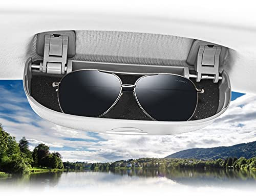 BIBIBO Auto Brillenhalter für 2017-2025 Honda HR-V CR-V Civic Accord Jazz Vezel, Brillenetui Sonnenbrillenhalterung, Car Glasses Holder, Aufbewahrungsbox Organizer für Sonnenbrillen (Grau)