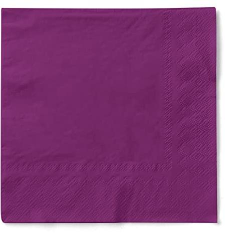 Sovie HOME Serviette in AUBERGINE aus 3-lagigem Tissue, 40 x 40cm, 1/4 Falz, 20 Stück, elegante Papierservietten für Hochzeit, Feier, Dinner & Party