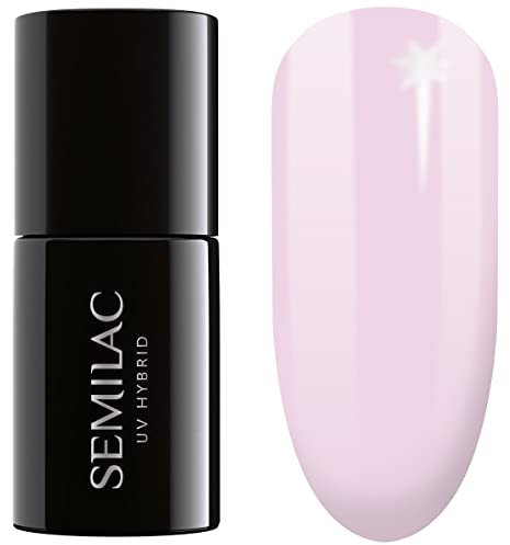 SEMILAC Gel Nail Polish 582 Natural Pink - Full Coverage Gel Polish - Soak Off Easy To Use LED/UV Nail Lamp - Long Lasting Manicure and Pedicure up to 3 weeks