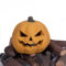 heyfurni Halloween Kürbis Keramik Holz,Gas Kamin Keramikholz-Set Gaskamin,Windlicht Kürbis Holz, Gas Holz Für Gaskamin,Keramik Holzscheite Gaskamin,Halloween Décor,14cm