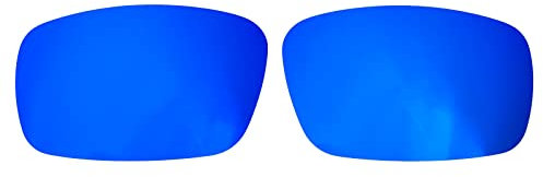 Wetnenss Verres de rechange polarisés pour Oakley Crankshaft OO9239 Épaisseur 1,5 mm Prévention du sel Résistant à l'huile (rouge foncé) (K doré), bleu foncé, 61*38mm