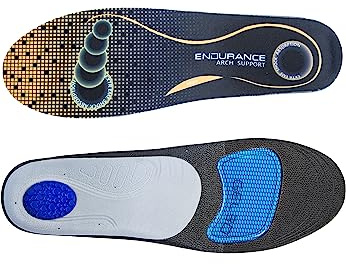 endurance Unisex Einlegesohle Arch Support High 1001 Black 44-48