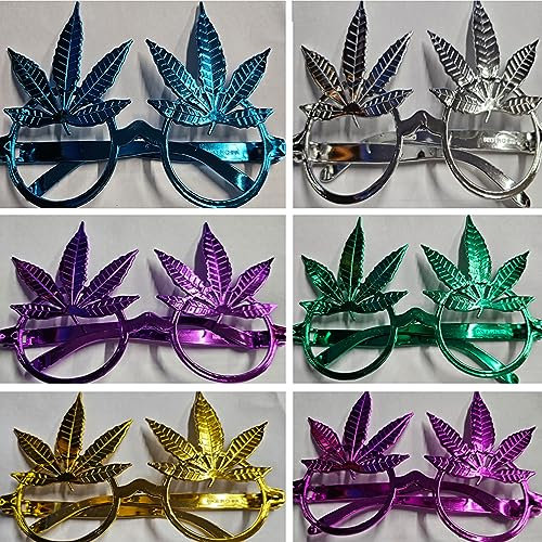Mr. Gadget's Solutions Paquete de 6 lentes de plástico con forma de flor, gafas de sol ranuradas, accesorios de fiesta de Halloween, regalos de cumpleaños para niños (color al azar)