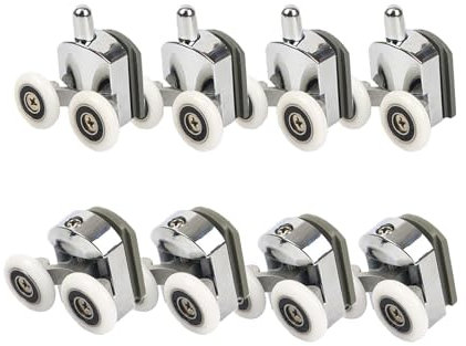 Ruote per Porta Doccia, Ruspela Rulli per Porte Doccia 23 mm doppia porta doccia rulli guide ruote pulegge 8 pz doccia porta diametro superiore inferiore bagno parti di ricambio