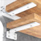 WELDUN 4 Pack Floating Shelf Brackets 20 CM, Heavy Duty Metal L Brackets for Shelves Support Wall Hanging, White