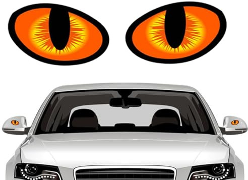 Euyehn Auto-Sicherheitsaufkleber mit reflektierenden Augen,Lustiger -Autoaufkleber mit spähendem Auge | Wasserfeste Autoaufkleber, langlebiges Autozubehör für Wand, Automobil, Zuhause