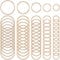 SOFPLATE 1 Box 60 Stück 15mm 20mm 25mm 32mm 38mm Goldfarbene O Ring Schnalle Runder Schlüsselring Aus Metall Mehrzweck Biegeringe Aus Eisen Feder O Ring Großpackung Für Hardware Taschen Hundelein
