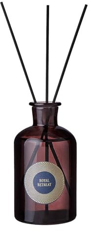 BUTLERS Raumduft mit Stäbchen – SCENTS of Gold „Royal Retreat“ – Ätherisches Öl mit Duftstäbchen 250 ml | Amber Sandelholz Aroma Duft fruchtig | Lufterfrischer Duftöl Dekoration Badezimmer Wohnzimmer