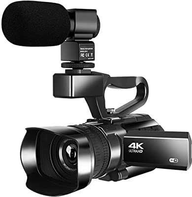 Caméra vidéo, caméscope, Caméra de caméscope Vlog Digital 4K Caméra for la webcam 4 8MP WiFi 30X Caméra de vlog de zoom numérique avec caméra d'enregistreur à écran tactile de 3,0 pouces pour les réun