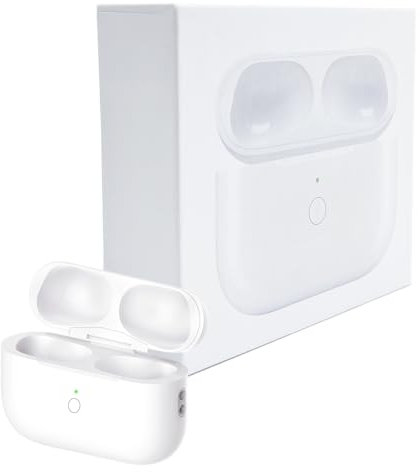 Carcasa de Carga inalámbrica Compatible con AirPods Pro de 1ª y 2ª generación,reemplazo Original de la Funda de Carga inalámbrica con emparejamiento Bluetooth,Funda de Carga inalámbrica para AirPods