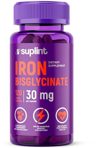 Iron Bisglycinate 30 mg - High Dose & Well Tolerated - 120 Capsules - Developed in the Netherlands, Laboratory Tested in the EU