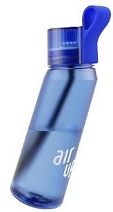 air up® water bottle (22 oz) for school, sports, gym | includes 5 scent pods & straw | flavored bottle in blue – also for kids, boys, girls | no calories, sugar-free and suitable for carbonation
