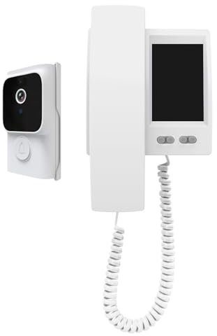 Swokely Système de porte vidéo de 4,5 pouces, écran IPS sans fil, avec caméra de porte, téléphone portable, interphone sans fil, interphone infrarouge, vision nocturne, intercom à 2 voies pour