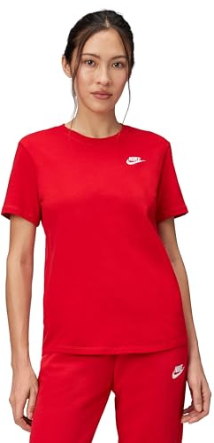 Nike Sportswear Club Essentials Damen-T-Shirt, University Red, DX7902-657, XL