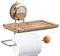 Yaztauho Portarotolo di carta igienica, con ventosa, organizer da parete, per bagno, cucina
