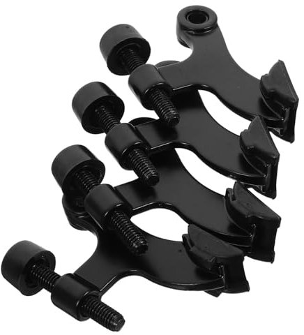 PRETYZOOM 4pcs Adjustable Door Heavy Duty Zinc Door Stopper Wall Protection Black No Special Tools Required Impact Dampening