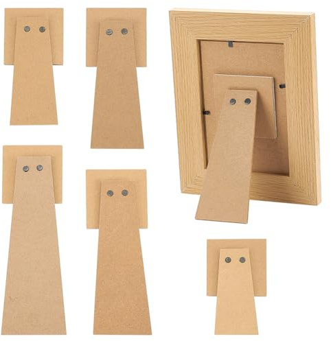 BENECREAT 5Pcs 5 Styles Easel Back, Picture Stand Photo Frame Easel Self-Adhesive Replacement Stand for Back of the Photo Frame