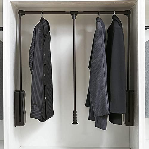 Ausziehbarer Kleiderstangen-Aufhänger zur Aufbewahrung von Kleidung – verstellbarer Aluminium-Kleiderschrank-Eisenbahn-Organizer.