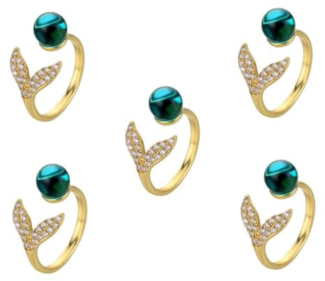 Jewellery 5pcs stilvoller Frauen -Dekor -Mondring für Frauen Meerjungfrau Form einstellbar Jewellery