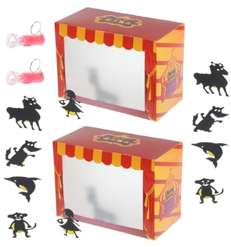 VICASKY 2satz DIY Puppentheater Bastelset Für Junge Mädchen Interaktives Schattenspiel Puppen Theater Mit Einfachem Zusammenbau Fördert Kreativität Geschicklichkeit Und Spielerisches Lerne