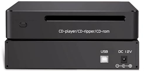 Portable CD Ripper Player, Automatic CD Audio Digitizer to WAV Lossless Files, USB Flash Drive Included for Home Music Collection and Audio Backup