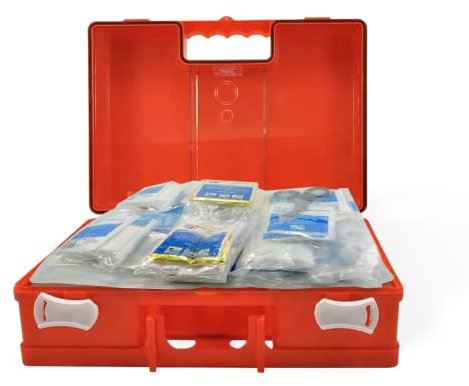 Medicalcorner24 Erste Hilfe Koffer mit DIN-Füllung Verbandkasten-Koffer groß mit DIN 13169