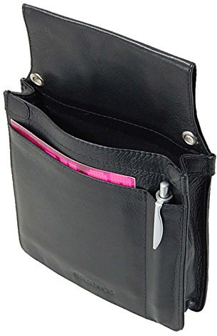 Leder Kellnertasche Kellnerholster Kellner Holster Halfter Kassierertasche für PDA (Schwarz)