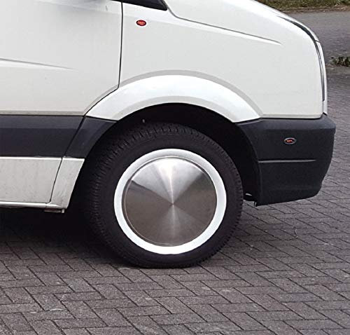Universell passendes Set Moon Caps + Weißwandringe 15 Zoll - für PKW, Oldtimer, Youngtimer~
