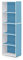 Furinno Luder 5-Tier Reversible Color Open Shelf Bookcase, White/Light Blue