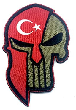 Patch Nation Türkische Zenturio-Flagge der Türkei Gestickte Airsoft Klettverschluss-Flecken