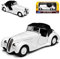 B*M*W 328 Roadster Cabrio mit Dach Weiss Oldtimer 1937-1939 ca 1/43 1/36-1/46 Welly Modell Auto mit individiuellem Wunschkennzeichen