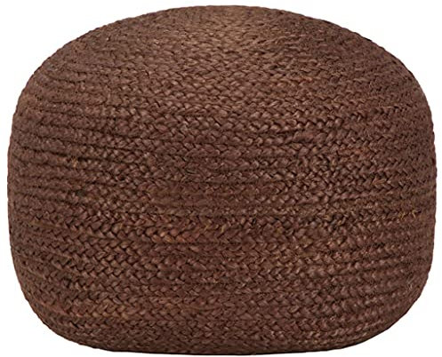 vidaXL Sitzpuff Pouf Sitzpouf Puff Sitzkissen Sitzhocker Fußhocker Hocker Fußbank Ottoman Fußbank Fußschemel Handgefertigt Braun 40x45cm Jute