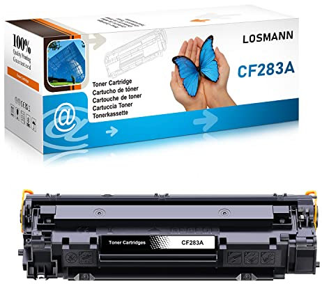 LOSMANN 1x Schwarz Toner Kompatibel für HP CF283A 83A für HP LaserJet Pro MFP M120 Series M125a M125nw M125rnw M126a M126nw M127fn M127fp M127fw M128fn M128fp M128fw M201dw M201n M202dw M202n M225dn
