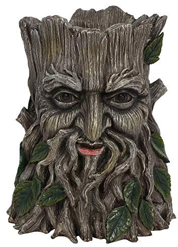 Enchanting Green Man Plant Pot - 29.5cm x 22cm (1 Pc.) - Durable Resin Fairy-Tale Planter - Ideal for Garden, Indoor & Outdoor Decor