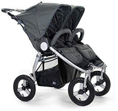 Bumbleride Indie Twin Doppel-Kinderwagen in voller Größe | für jedes Gelände | leicht | umweltfreundlich | anpassbare Sitze | einfach und kompakt zusammenklappbar | Allradfederung