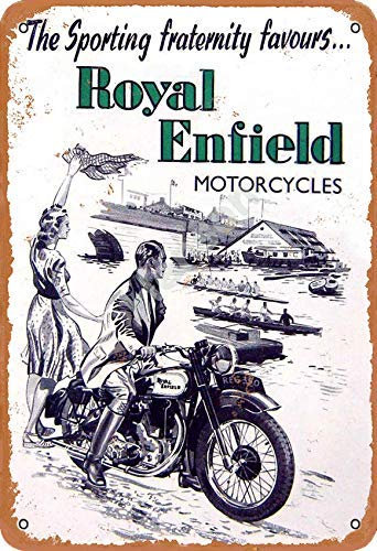 None Branded The Sporting Fraternity Favors Royal Enfield Motorcycles Metall Blechschild Retro Metall gemalt Kunst Poster Dekoration Plaque Warnung Bar Garage Party Hauptdekoration
