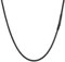PROSTEEL Damen Mädchen Collier 2mm schwarz runde Schlangenkette Halskette 41cm/16 dünne Kurze Kette ohne Anhänger Accessoire für Anhänger mit Sicherheitsverschluss