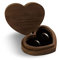 Hochzeit Ringbox Herz Ringkissen Ringschachtel individuell 10 x 8,5 cm Kebony Holz - Schwungschrift