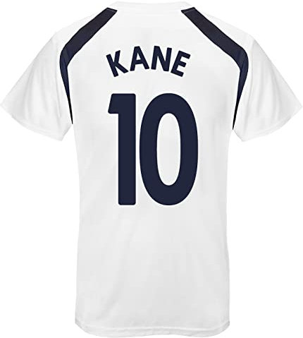 Tottenham Hotspur - Herren Trainingstrikot aus Polyester - Offizielles Merchandise - Geschenk für Fußballfans - Weiß - Kane 10 - M