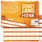 Stadt Land Honk® innovatives Stadt Land Fluss Gesellschaftsspiel | 50 Blatt für extra langes Spielerlebnis | Stadt Land Fluss Block (A4) | Familien Spiel für Jung und Alt | Spieleabend Partyspiel